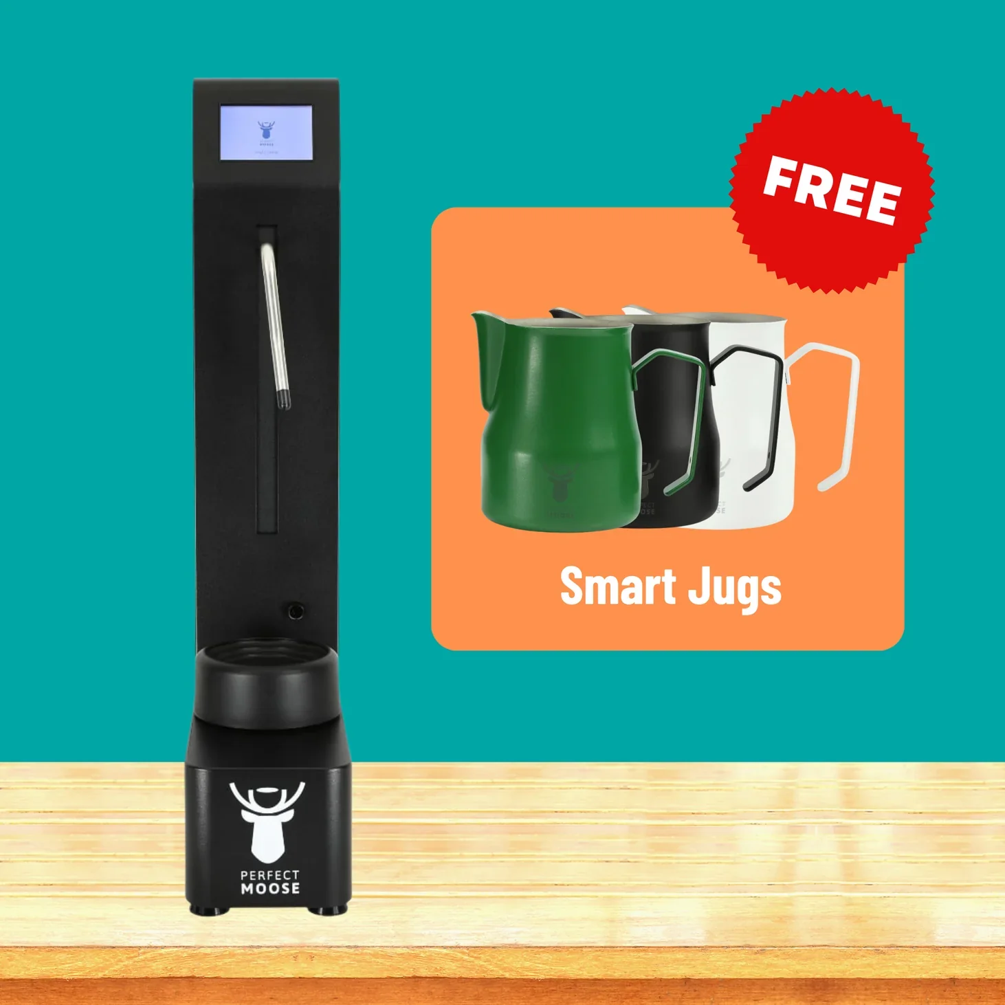 Perfect Moose Automatic Milk Steamer EPIC Greg with FREE 25oz - 33oz Smart Jugs - Image 3